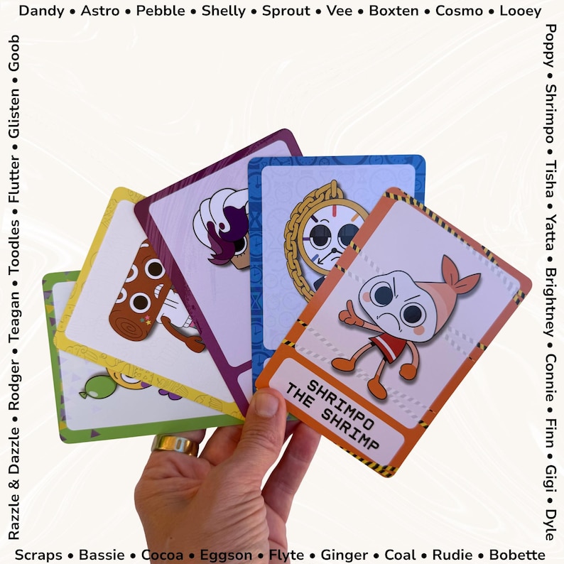 Dyle Card Dandy’s World | 53 Character Strategy Trading Cards - Etsy