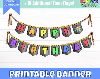 Dandys World Birthday Party Banner Decoration • Instant Digital Download
