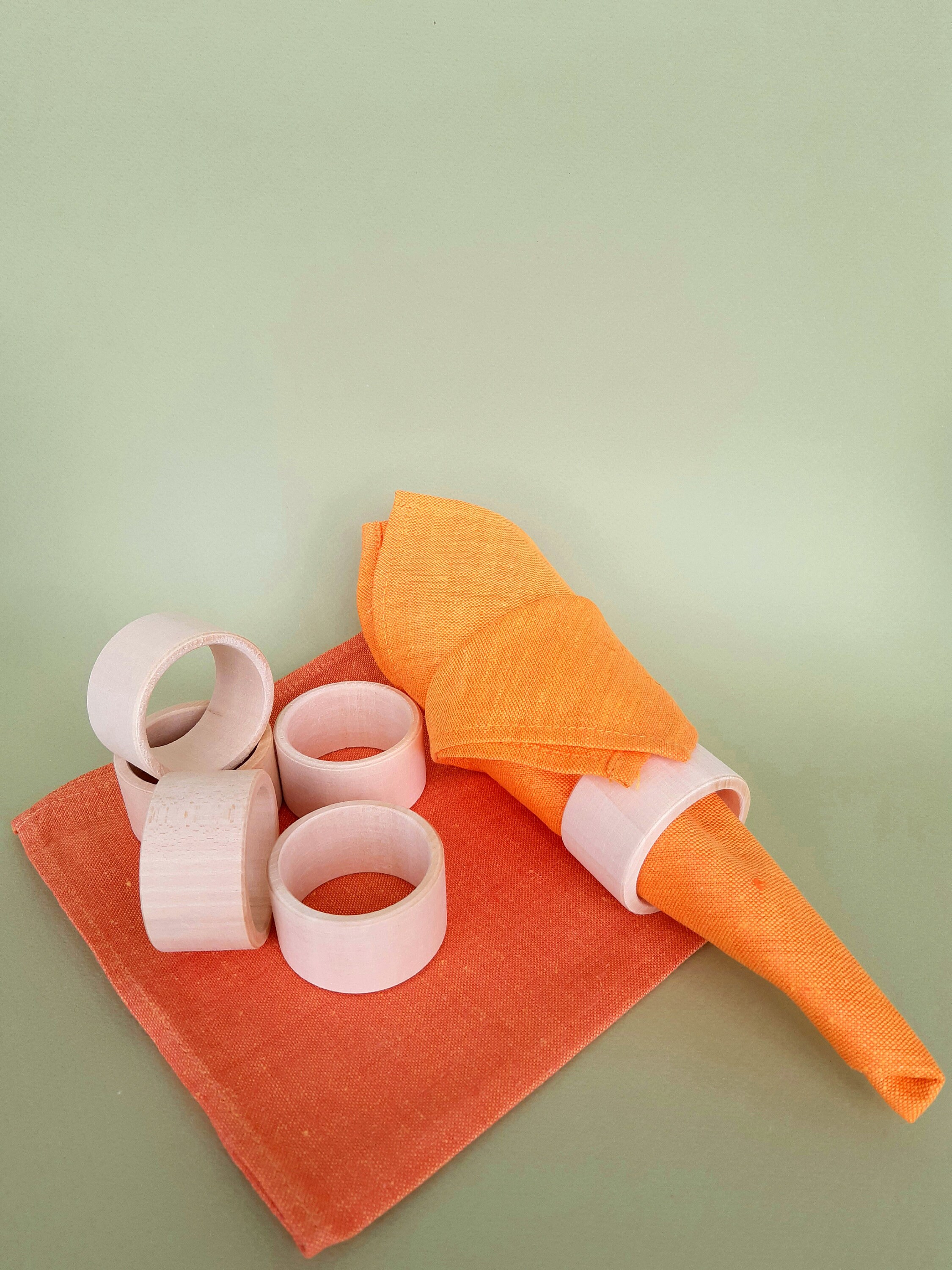 Set of 6 wooden Napkin Rings Napkin holders Wooden dining gift Etsy