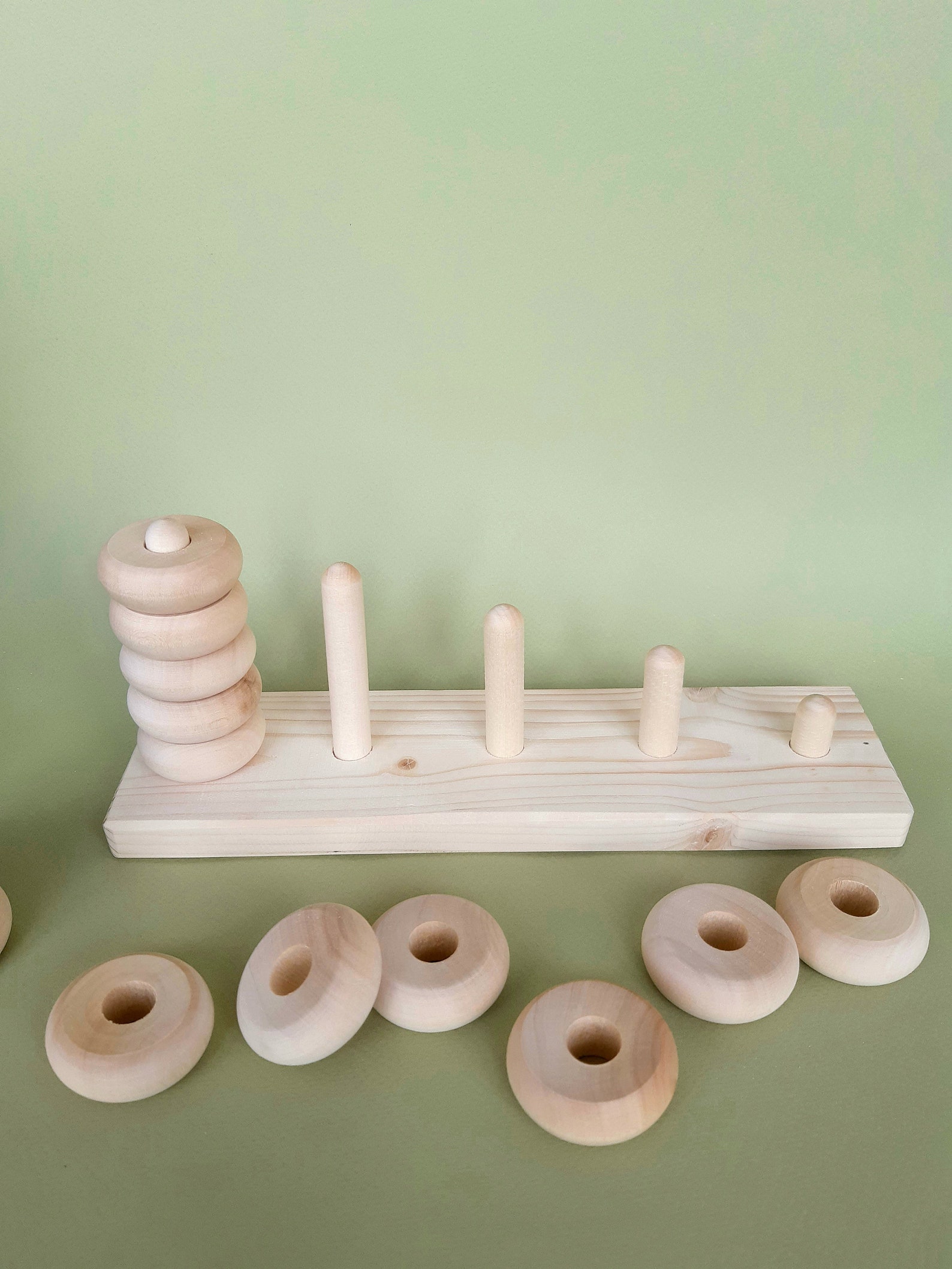 Sorter Stacking toy Wooden Montessori Peg toy Toddler wooden Etsy