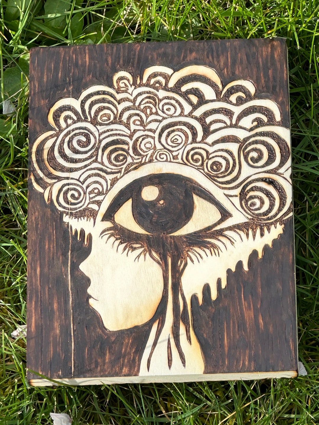 Tree of Life: the Gaze Within - Wood Burned Pyrography Artwork ...