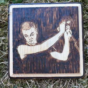 Sinéad O&#39;Connor / Shuhada Sadaqat  - Wood Burned Pyrography Artwork