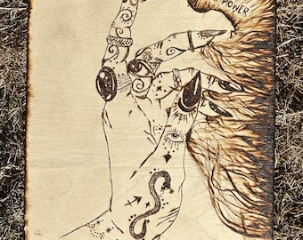 Know Your Power - Pyrography/Wood-burning Art