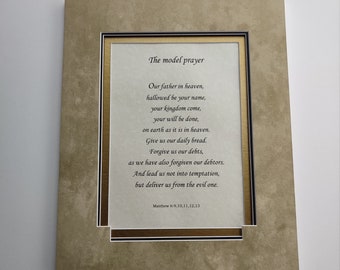 Matthew 6:9-13 Matted Scripture,