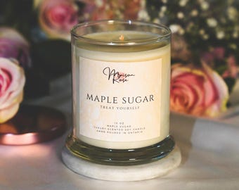 Maple Sugar Soy Candle, sweet soy candle, maple scent candle, kitchen candle, sweet home fragrance, dessert candle, bakery candle, cozy vibe