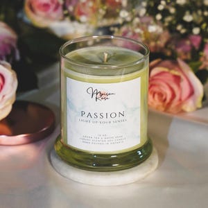 Passion Soy Candle, green tea candle, white pear candle, fresh soy candle, clean scent candle, fruity floral candle, fresh home candle