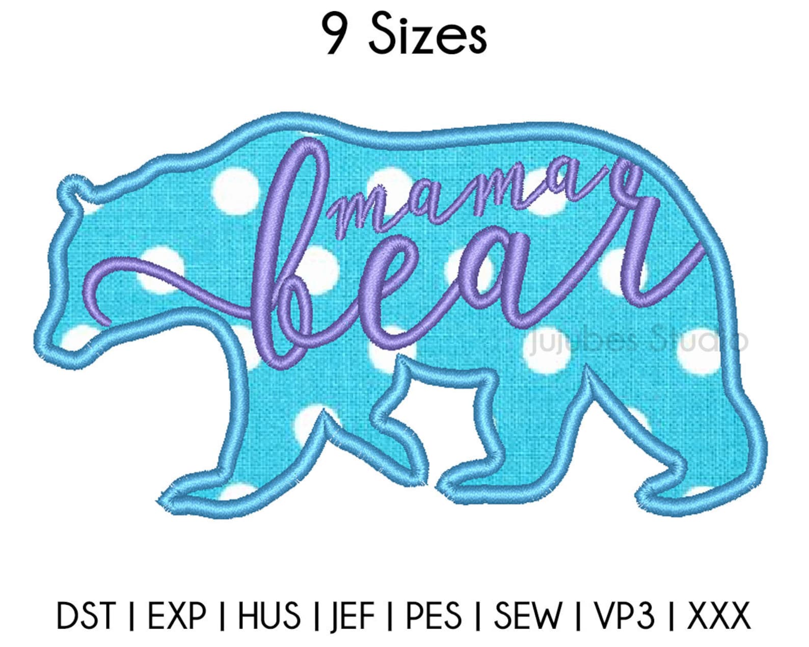9 sizes mama bear applique embroidery designs mama bear  etsy