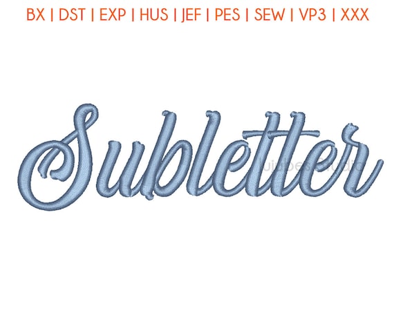 5 Sizes Subletter Embroidery Font Embroidery Fonts BX | Etsy