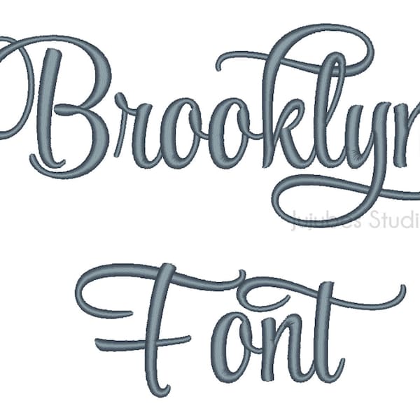 5 Sizes Set 2 Brooklyn Embroidery Font, Embroidery Fonts BX, Embroidery Designs, Machine Embroidery Fonts, PES Fonts, BX fonts