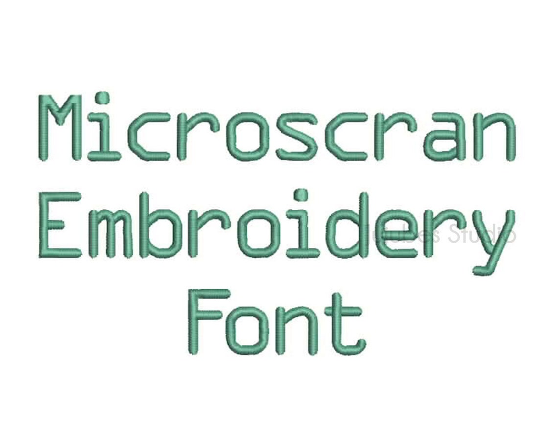 4 Sizes Microscan Embroidery Font Embroidery Fonts BX Etsy UK