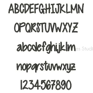 3 Größen Cuties Stickerei Schrift, Stickmuster Schriften ONE, Stickmuster, Maschinenstickerei Schriften, PES Schriften, ONE Schriften