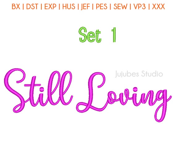 5 Sizes Set 1 Still Loving Embroidery Font Embroidery Fonts | Etsy
