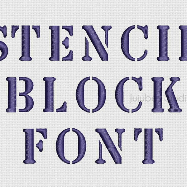 2 Sizes Stencil Embroidery Font, Embroidery Fonts BX, Embroidery Designs, Machine Embroidery Fonts, PES Fonts, BX fonts