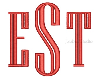 7 Sizes Niagara Monogram Fonts, Embroidery Fonts BX, Embroidery Designs, Machine Embroidery Fonts, PES Fonts, BX fonts