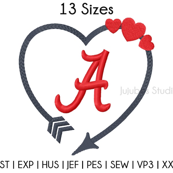 13 Sizes Arrow Heart Monogram border Embroidery Designs, Monogram Embroidery Design, Machine Embroidery designs, PES designs