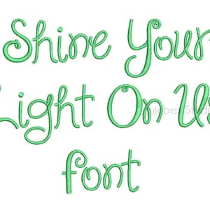 3 Sizes Shine Embroidery Font, Embroidery Fonts BX, Embroidery Designs, Machine Embroidery Fonts, PES Fonts, BX fonts