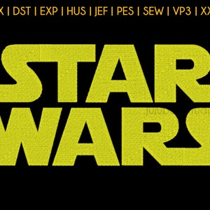 4 Sizes Star Wars Embroidery Font, Embroidery Fonts BX, Embroidery Designs, Machine Embroidery Fonts, PES Fonts, BX fonts