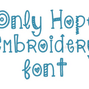 7 Größen Nur Hope Stickerei Schriftart, Stickerei Schriftarten ONE, Stickmuster, Maschinenstickerei Schriftarten, PES Schriftarten, ONE Schriften
