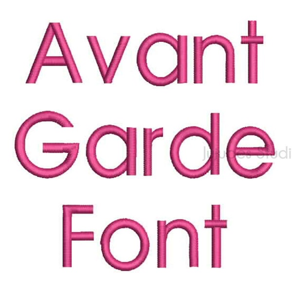 4 Sizes Avant Garde Embroidery Font, Embroidery Fonts BX, Embroidery Designs, Machine Embroidery Fonts, PES Fonts, BX fonts