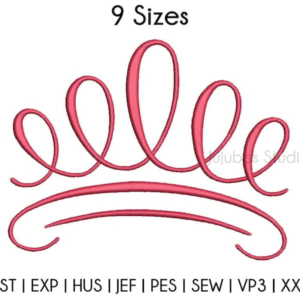 9 Sizes Crown Embroidery Designs, Crown Embroidery Design, Machine Embroidery designs, PES designs INSTANT DOWNLOAD
