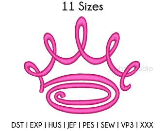 11 Sizes Crown Embroidery Designs, Crown Embroidery Design, Machine Embroidery designs, PES designs INSTANT DOWNLOAD