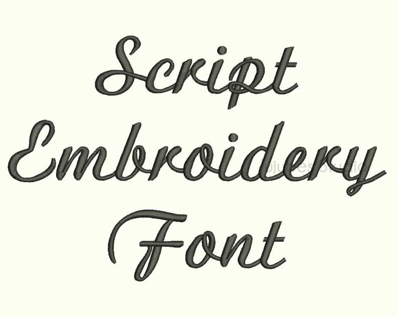 Embroidered Script 3 Sizes Script Embroidery Font, Embroidery Fonts BX, Embroidery Designs ...