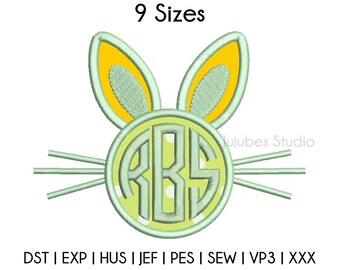 9 Sizes Cat Monogram Applique Embroidery Designs, Cat Applique Design, Monogram Border, Machine embroidery designs, PES embroidery