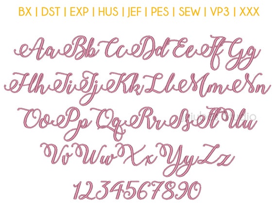 5 Sizes Morgan Embroidery Font, Embroidery Fonts BX, Embroidery