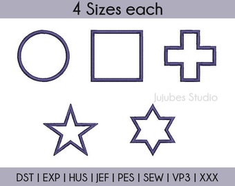 4 Sizes Set 3 Chests Border Frame Applique Embroidery Designs, Monogram Applique Design, Monogram Embroidery