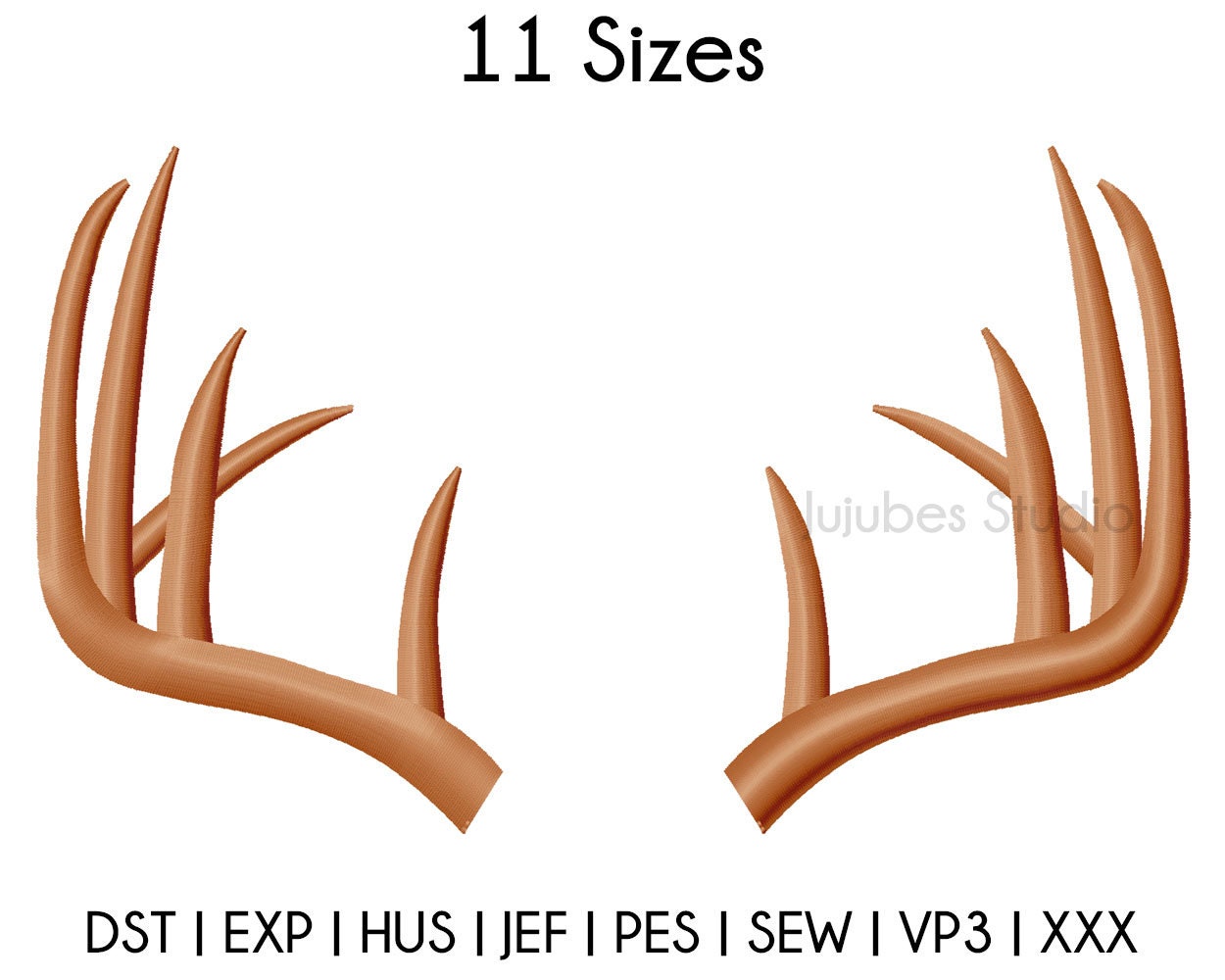11 sizes deer antlers embroidery designs christmas embroidery  etsy 11 sizes deer antlers embroidery designs christmas embroidery  etsy