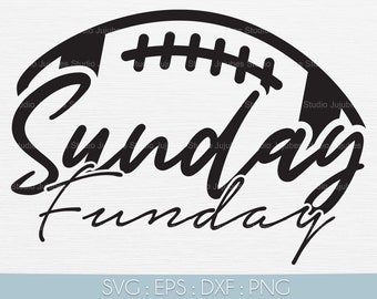 Sunday Funday SVG Silhouette, Svg For Cricut, Cut Files, Clip Art, Instant Download, EPS, PNG