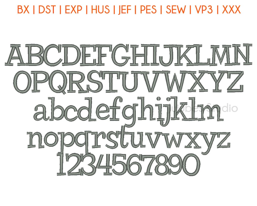 5 Sizes Chowderhead Embroidery Font, Embroidery Fonts BX, Embroidery Designs, Machine Embroidery