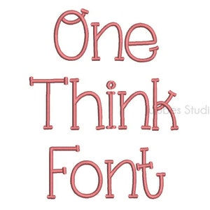 3 Größen One Thing Stickerei Schrift, Stickmuster Schriften ONE, Stickmuster, Maschinenstickerei Schriften, PES Schriften, SX Schriften