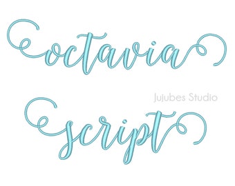 3 tamaños Octivia Embroidery Font, Embroidery Fonts BX, Diseños de bordado, Fuentes de bordado a máquina, Pes Fonts, BX fonts