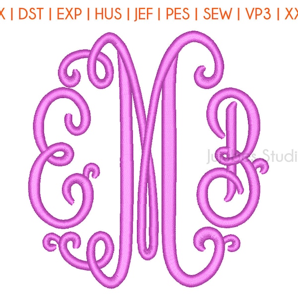 7 Sizes Curlz Monogram Fonts, Embroidery Fonts BX, Embroidery Designs, Machine Embroidery Fonts, PES Fonts, BX fonts