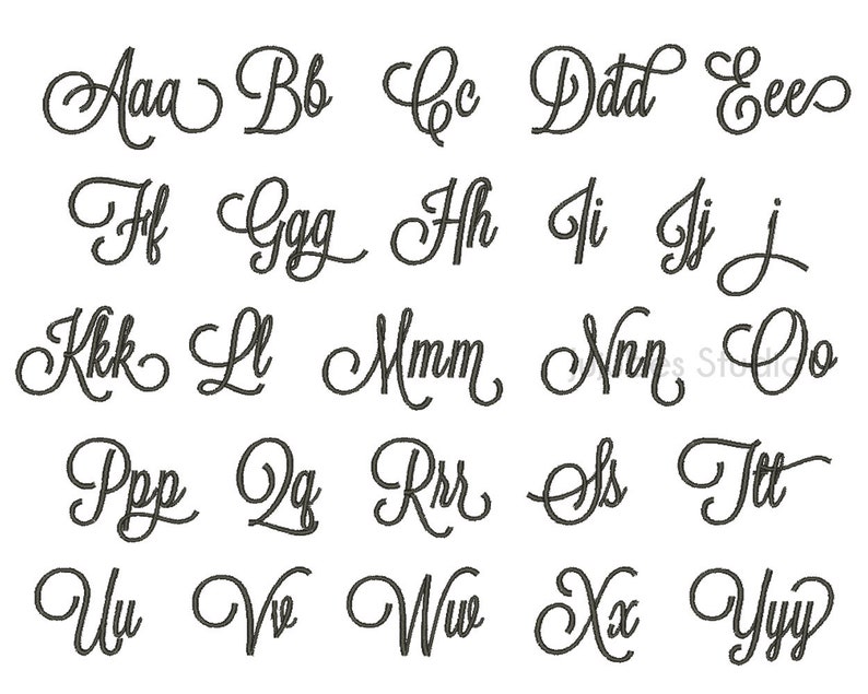 7 Sizes Benny Embroidery Font, Embroidery Fonts BX, Embroidery Designs ...