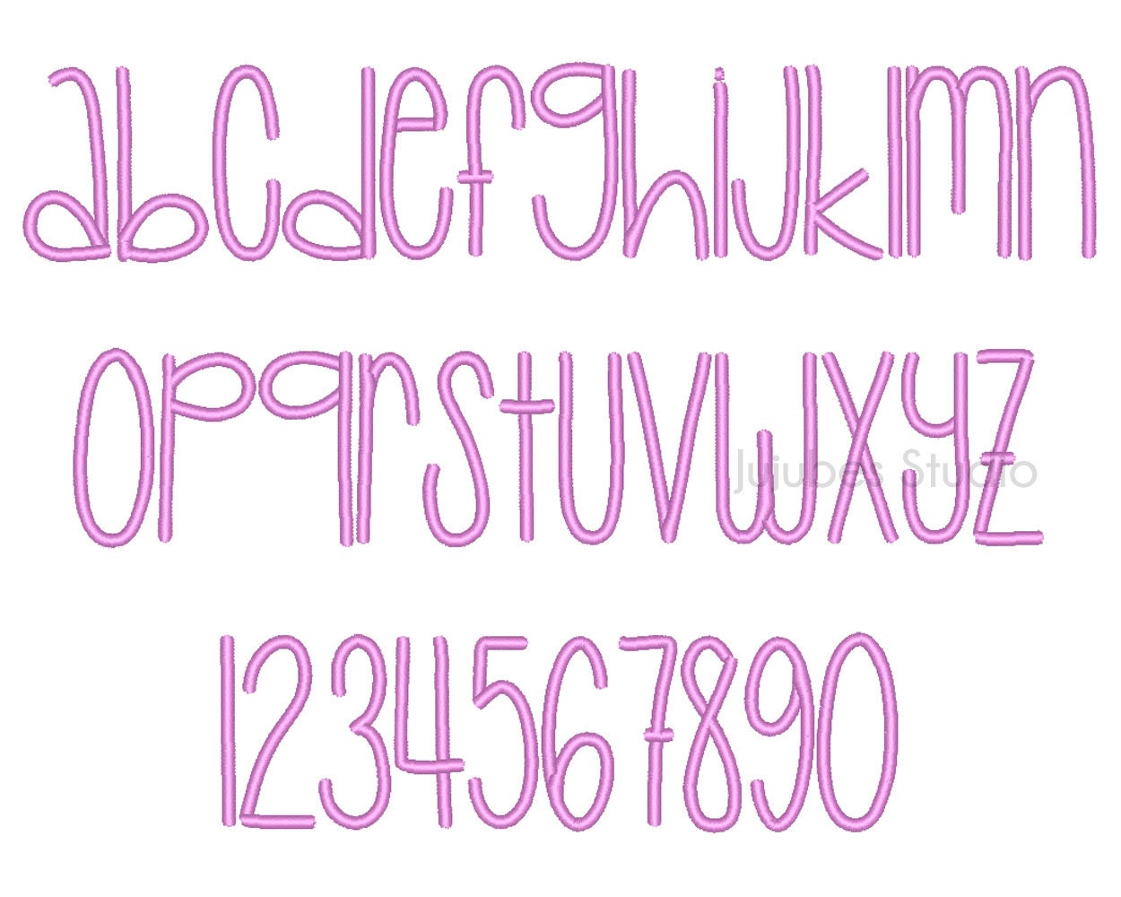 5 Sizes Baby Lexi Embroidery Font Embroidery Fonts BX Etsy UK