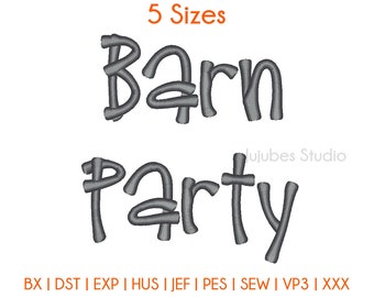 5 maten feestborduurlettertype, borduurlettertypen BX, borduurontwerpen, machineborduurlettertypen, PES-lettertypen, BX-lettertypen