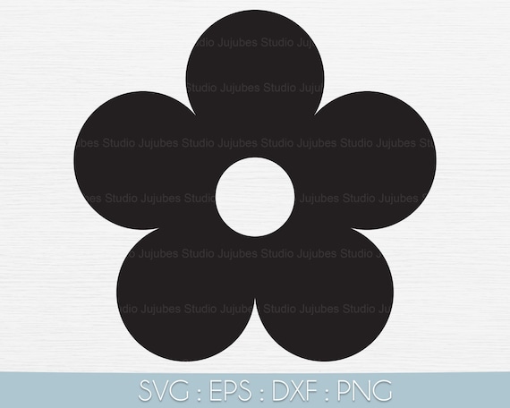 Hippy Daisy SVG Flower Silhouette Svg for Cricut Cut Files - Etsy