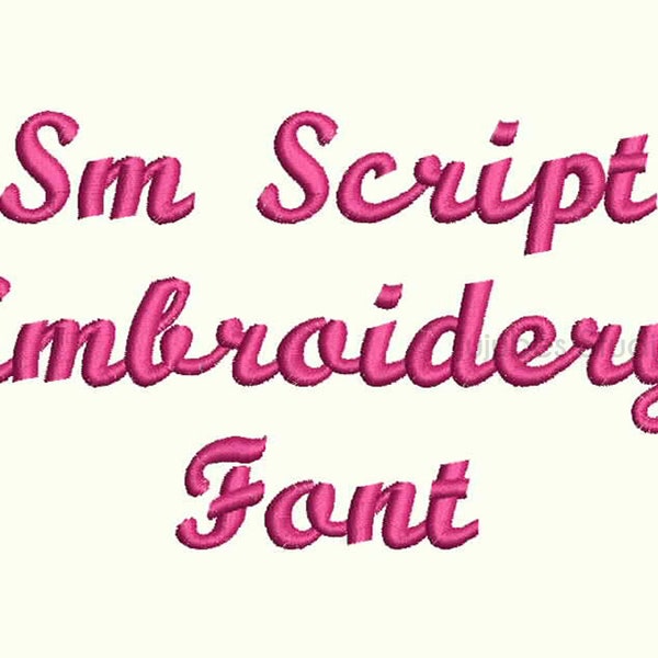 3 Sizes Sm Script Embroidery Font, Embroidery Fonts BX, Embroidery Designs, Machine Embroidery Fonts, PES Fonts, BX fonts