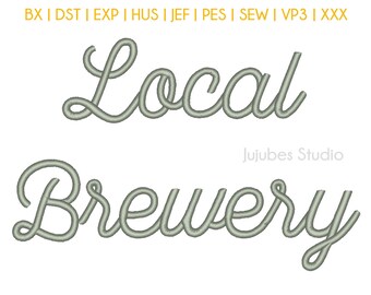 5 maten brouwerij borduurlettertype, borduurlettertypen BX, borduurontwerpen, machine borduurlettertypen, PES-lettertypen, BX-lettertypen