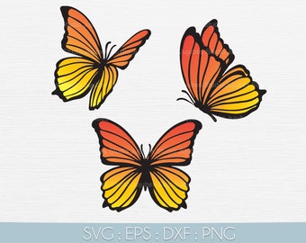 Butterfly SVG Silhouette, Svg Bundle, Svg For Cricut, Cut Files, Clip Art, Instant Download, EPS, PNG