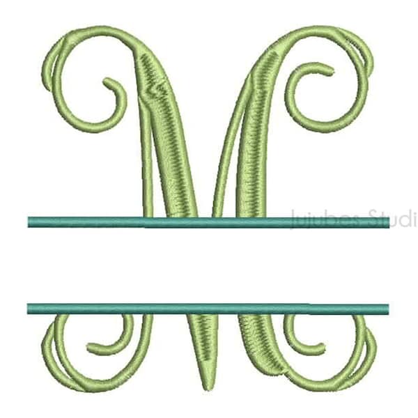 5 Sizes Split Interlocking Monogram Fonts, Embroidery Fonts BX, Embroidery Designs, Machine Embroidery Fonts, PES Fonts, BX fonts