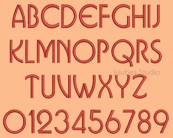 5 maten Art Borduurlettertype, Borduurlettertypen BX, Borduurontwerpen, Machine Borduurlettertypen, PES-lettertypen, BX-lettertypen