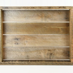 Reclaimed Wood Serving Tray: sustainable, reclaimed, wooden, rustic home decor, shabby chic, farmhouse style, antique gold metal handles