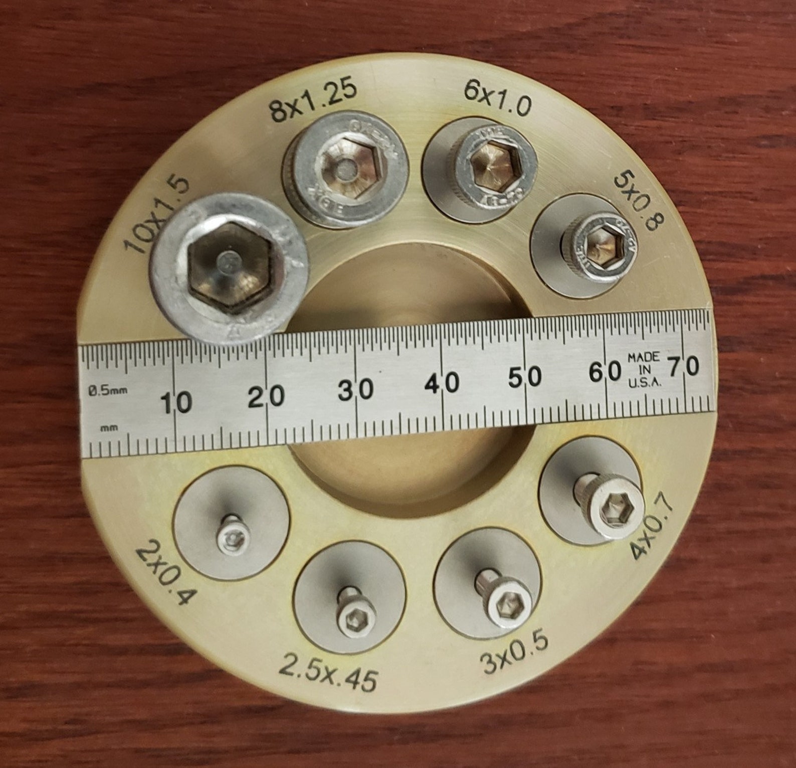 metric thread checker with ruler etsy