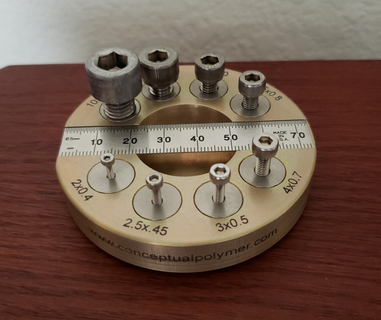 Metric Thread Checker With Ruler Etsy