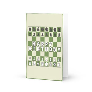 Chess Greeting card, Chess Happy Birthday Card, Chess Lover, Player, Check Mate
