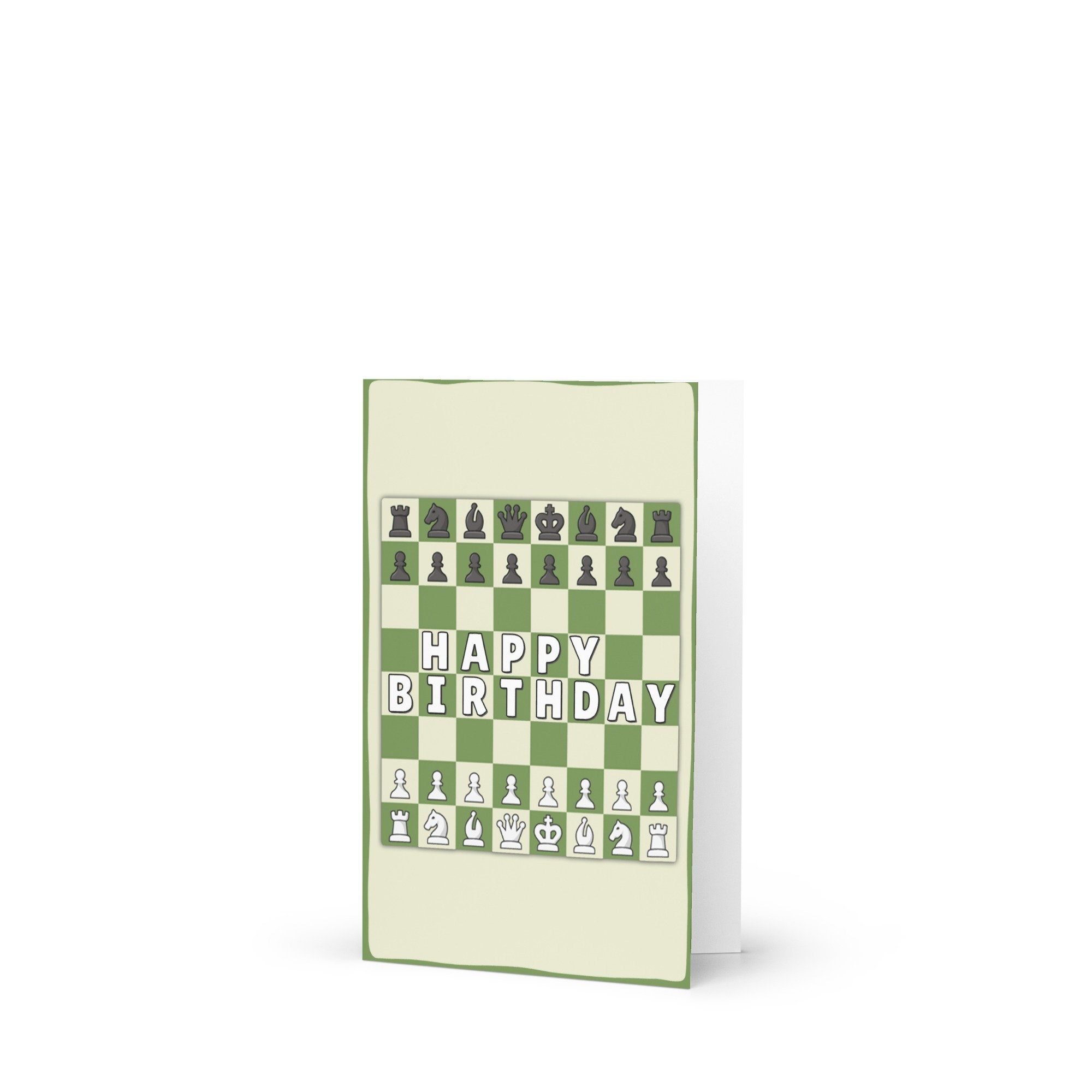 Chess Greeting Card, Chess Happy Birthday Card, Chess Lover, Player