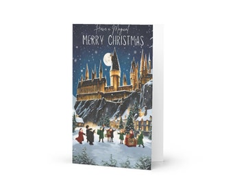 Wizarding School of Magic Christmas Card, Merry Christmas, Greetings Card